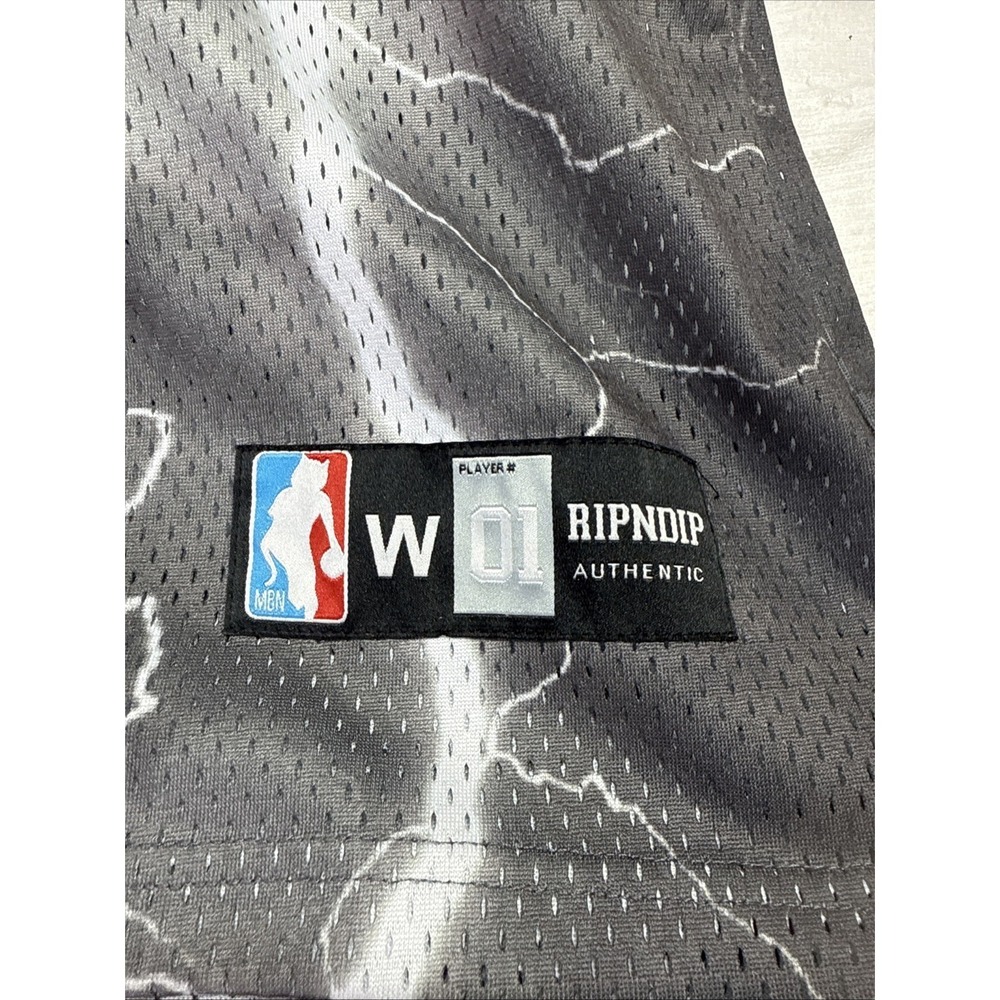 Ripndip Thunder  Lord Nermal Jersey Mitchell & Ness Lighting Xl Grey Limited HTF - Picture 3 of 14